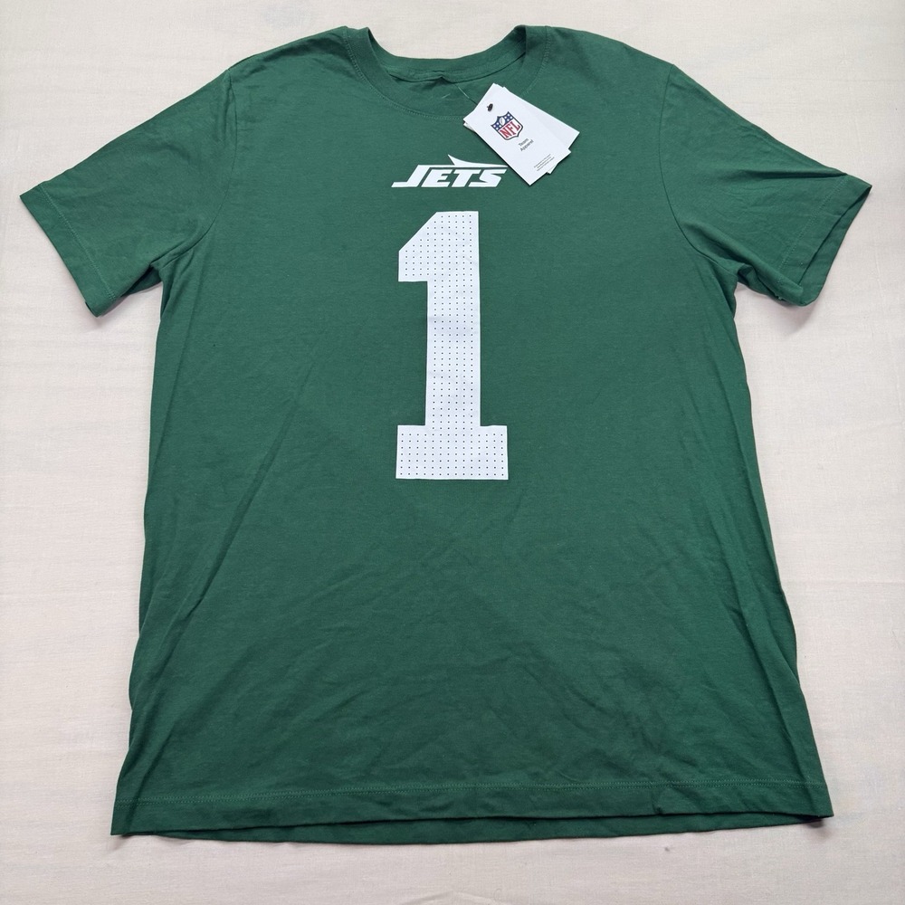 Nike New York Jets Sauce Gardner 1 Mens Medium Green NFL T-Shirt NWT N199-3PC